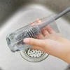 Silicone Bottle Brush Cup Scrubber Glass Cleaner Kitchen Cleaning Tool 2