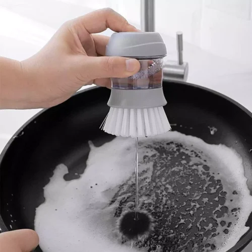 Washing Brush Dish Liquid Soap Kitchen Scrubber Cleaning Refill Dispenser Tools 3