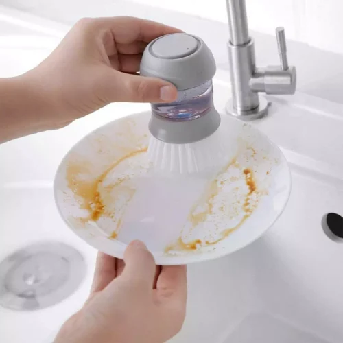 Washing Brush Dish Liquid Soap Kitchen Scrubber Cleaning Refill Dispenser Tools 4