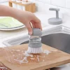 Washing Brush Dish Liquid Soap Kitchen Scrubber Cleaning Refill Dispenser Tools 5