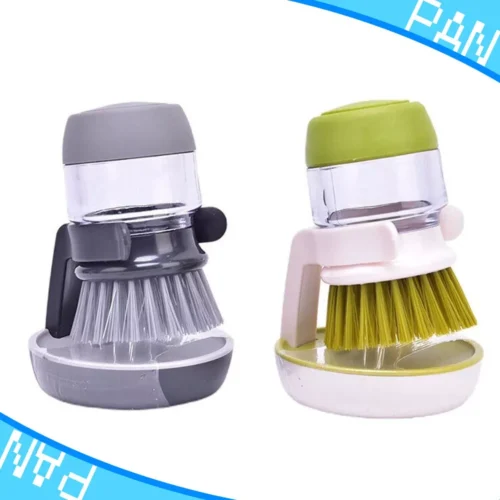 Washing Brush Dish Liquid Soap Kitchen Scrubber Cleaning Refill Dispenser Tools