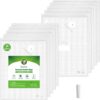 2025 Upgraded Syntus Vacuum Sealer Bags for Food, 10 Pcs Medium Size 10 x 13.8 Food Storage Bags for Sous Vide Cooking Microwave Heating, Air Valve Zipper Bags & Zip Clips