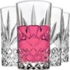 Godinger Highball Glasses, Tall Drinking Glasses, Cocktail Glasses, Glass Cups for Water, Juice, Liquor, Beer or Wine - Set of 4, Shannon Crystal, 12oz