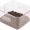 Rubbermaid Commercial Products, Space Saving Square Food Storage Container, 4 Quart, Clear, for Kitchen/Sous Vide/Meal Prep